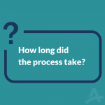 informational graphic that says "how long did the process take?"